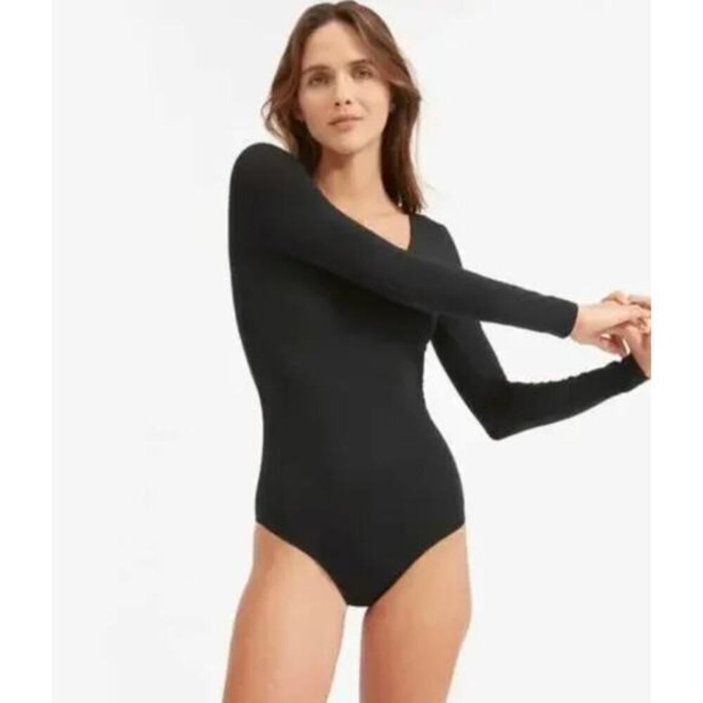 Everlane black long sleeve bodysuit